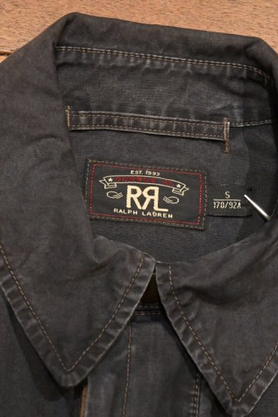 画像2: RRL RALPHLAUREN  ダブルアールエル コットンポプリン ミリタリーフィールドジャケット(FADED BLACK/S)中古 
