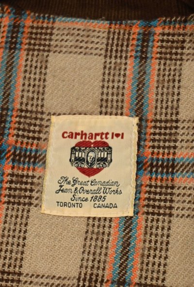 画像2: 60s Carhartt CANADA製 カーハート ハートタグ デニムジャケット 裏ブランケット (Sくらい) カナダ製 ビンテージデニム 中古