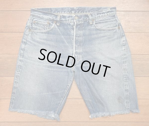 画像1: 60s LEVI'S リーバイス 501 XX 紙パッチ カットオフ(実寸W33.5 L10) ビンテージデニム (1)
