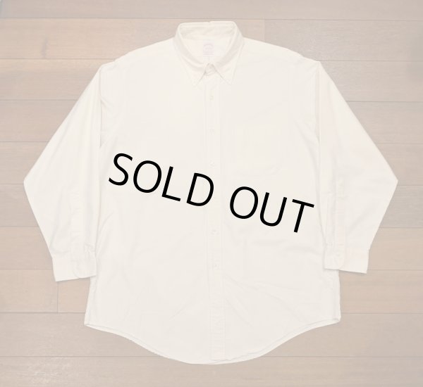 画像2: 【クリックポスト185円も可】00s BROOKS BROTHERS OX ポロカラーシャツ アメリカ製(ECRU/17-33)ビンテージ 生成り (2)