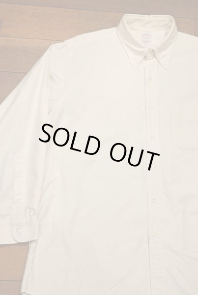 画像5: 【クリックポスト185円も可】00s BROOKS BROTHERS OX ポロカラーシャツ アメリカ製(ECRU/17-33)ビンテージ 生成り (5)