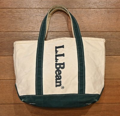 画像2: 80s L.L.Bean BOAT AND TOTE "PROJECT LEARNING TREE" (Natural×Green/M)トートバック ビンテージ