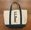 画像5: 80s L.L.Bean BOAT AND TOTE "PROJECT LEARNING TREE" (Natural×Green/M)トートバック ビンテージ (5)