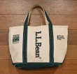 画像1: 80s L.L.Bean BOAT AND TOTE "PROJECT LEARNING TREE" (Natural×Green/M)トートバック ビンテージ (1)