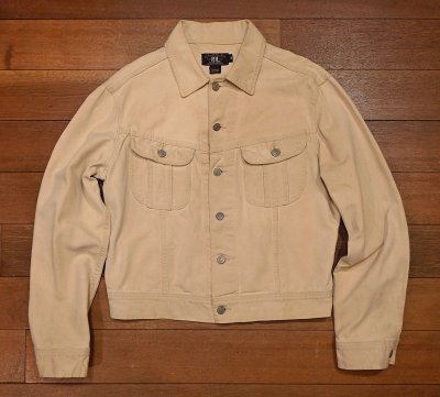 画像1: 90s RRL RALPHLAUREN ダブルアールエル ダックジャケット 三ツ星タグ アメリカ製(Beige/M)ビンテージ 中古