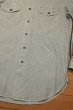 画像4: 90s RRL RALPHLAUREN ダブルアールエル ストライプデニム バンドカラーシャツ 三ツ星タグ ピックアップトラックタグ(S)ビンテージ 中古 (4)