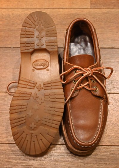画像3: RUSSELL MOCCASIN ラッセルモカシン デッキシューズ(BROWN/6 EE)中古 アメリカ製