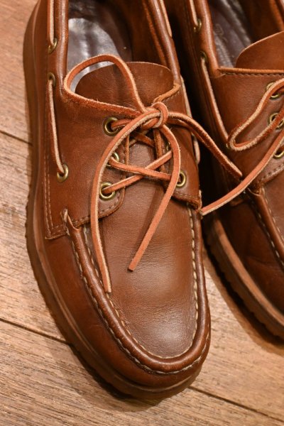 画像2: RUSSELL MOCCASIN ラッセルモカシン デッキシューズ(BROWN/6 EE)中古 アメリカ製