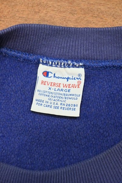 画像2: 90s CHAMPION REVERSEWEAVE チャンピオン リバースウィーブ クルーネックアメリカ製(BLUE/XL)ビンテージ