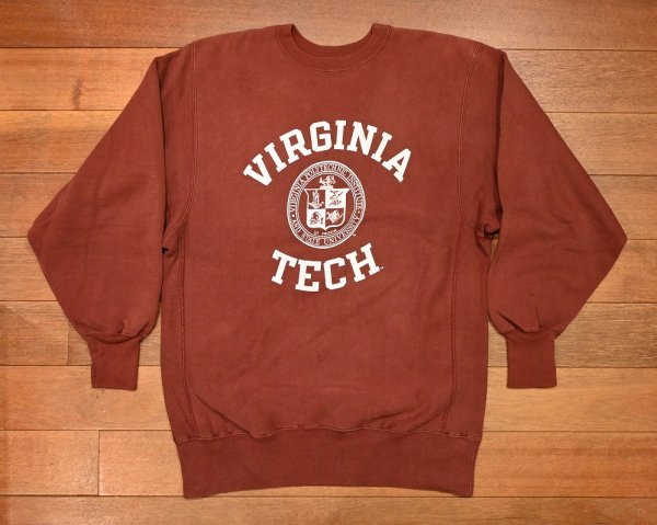 画像1: 90s CHAMPION REVERSEWEAVE チャンピオン リバースウィーブ クルーネック "VIRGINIA TECH"アメリカ製(Burgundy/XXL)ビンテージ (1)