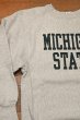 画像4: 80s CHAMPION REVERSEWEAVE チャンピオン リバースウィーブ クルーネック "MICHIGAN STATE"染み込み アメリカ製(Gray/L)ビンテージ (4)
