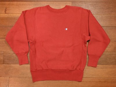 画像1: 90s CHAMPION REVERSEWEAVE チャンピオン リバースウィーブ クルーネック 無地 アメリカ製(Red/M)ビンテージ