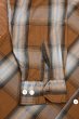 画像6: 【クリックポスト185円も可】50s B.V.D チェック オープンカラーシャツ 長袖(Brown×Black/16-16 1/2 L)ビンテージ 中古 (6)