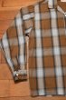 画像4: 【クリックポスト185円も可】50s B.V.D チェック オープンカラーシャツ 長袖(Brown×Black/16-16 1/2 L)ビンテージ 中古 (4)