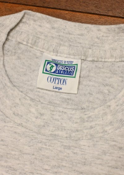 画像2: 【クリックポスト185円も可】90s DEADSTOCK DISCUS ATHLETIC ディスカス ポケットTシャツ アメリカ製(Heather Gray/L)デッドストック