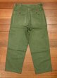 画像8: 50s U.S ARMY UTILITY TROUSERS コットンサテン ベイカーパンツ初期型 ボタンフライ サイドアジャスターつき(MEDIUM)ビンテージ中古 (8)