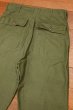 画像9: '70 U.S ARMY UTILITY TROUSERS コットンサテン ベイカーパンツ フロントジップ(表記W32L31) ビンテージ 中古 (9)