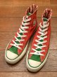 画像1: 90s Converse Allstar HI コンバースオールスター クリスマスモデル アメリカ製(Red×Green,US7 1/2)中古 ビンテージ (1)