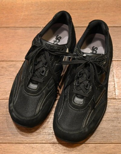 画像1: 箱入り未使用品 SAS(San Antonio Shoemakers) JOURNEY MESH アメリカ製 レザースニーカー(BLACK/10W)
