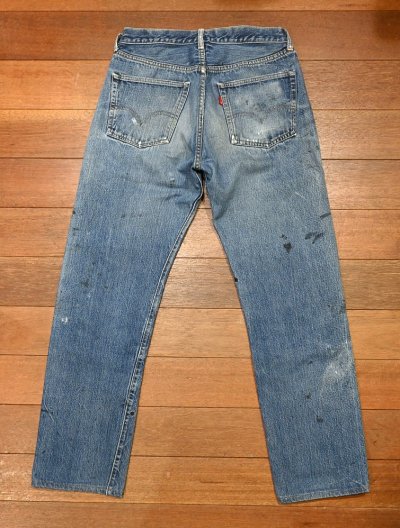 画像3: 60s Levi's リーバイス501 BIG-E ビッグE 🄬のみタブ リペア+ペンキ(実寸 W30L31)ビンテージデニム