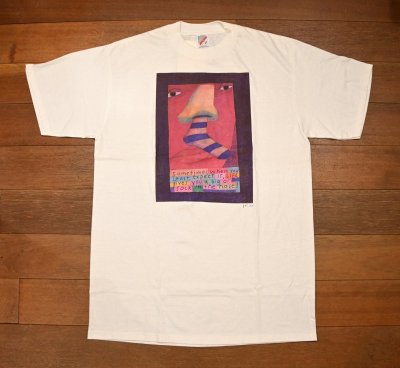 画像1: (クリックポスト185円も可)90s DEADSTOCK デッドストック Richard Stine アートTシャツ アメリカ製(White/L)Made in USA