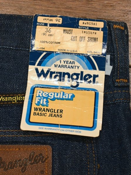 画像9: 【クリックポスト185円も可】70s Deadstock WRANGLER ラングラー 1W654PW カットオフデニム ショーツ アメリカ製(36)ライトオンス デッドストック (9)