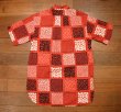 画像8: 【クリックポスト185円も可】60s EAGLE SHIRTS MAKERS 総柄 半袖B.Dシャツ パネル クッキー(RED/M15-15 1/2)中古 ビンテージ (8)