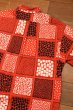 画像9: 【クリックポスト185円も可】60s EAGLE SHIRTS MAKERS 総柄 半袖B.Dシャツ パネル クッキー(RED/M15-15 1/2)中古 ビンテージ (9)