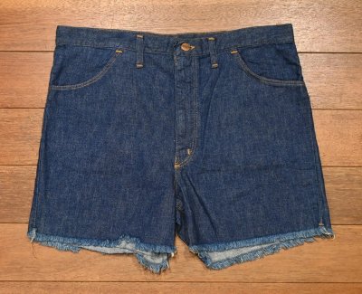 画像1: HOLD.【クリックポスト185円も可】70s Deadstock WRANGLER ラングラー 1W654PW カットオフデニム ショーツ アメリカ製(36)ライトオンス デッドストック