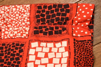画像3: 【クリックポスト185円も可】60s EAGLE SHIRTS MAKERS 総柄 半袖B.Dシャツ パネル クッキー(RED/M15-15 1/2)中古 ビンテージ