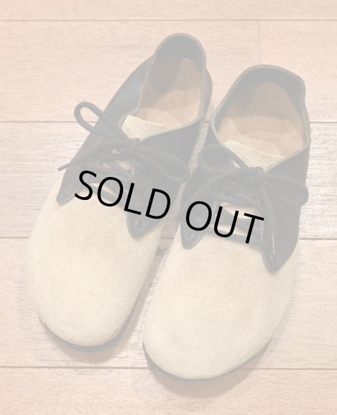 画像1: BIRKENSTOCK"MAINE" ビルケンシュトック スエードコンビ(Beige×Black/39)美中古 (1)