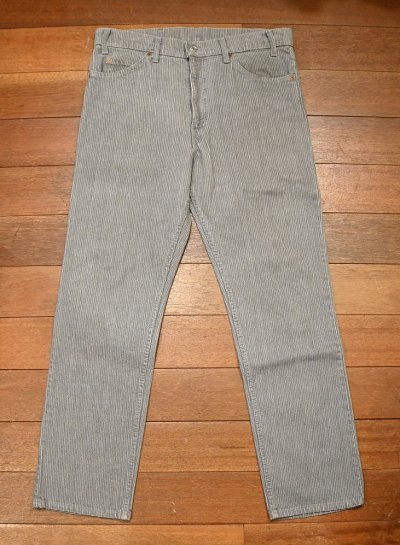 画像2: 86年製 Levi's 509-2730 グレーストライプ デニム アメリカ製(表記W36L32 実寸W35L31.5) リーバイス509 ビンテージデニム 