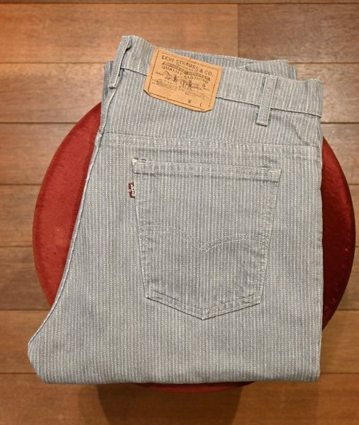画像1: 86年製 Levi's 509-2730 グレーストライプ デニム アメリカ製(表記W36L32 実寸W35L31.5) リーバイス509 ビンテージデニム  (1)