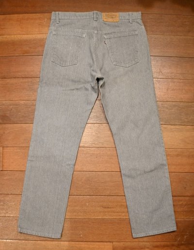 画像3: 86年製 Levi's 509-2730 グレーストライプ デニム アメリカ製(表記W36L32 実寸W35L31.5) リーバイス509 ビンテージデニム 