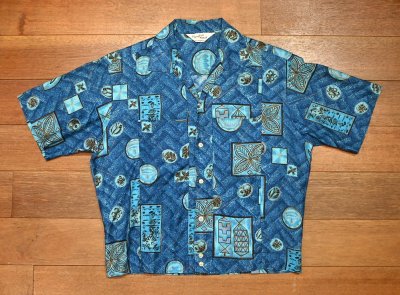 画像1: (クリックポスト185円も可)70s Pradise Hawaii ショート丈 ハワイアンシャツ コットン ハワイ製 ビンテージ