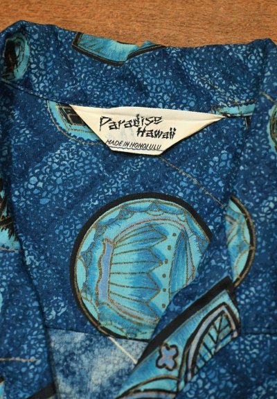 画像2: (クリックポスト185円も可)70s Pradise Hawaii ショート丈 ハワイアンシャツ コットン ハワイ製 ビンテージ