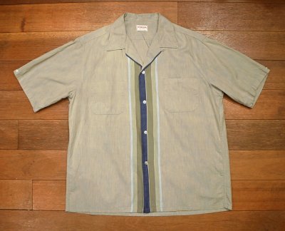 画像1: (クリックポスト185円も可)60s MCGREGOR マクレガー オープンカラーシャツ半袖(GREEN/L)ビンテージ