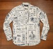 画像1: (クリックポスト185円も可)RRL RALPHLAUREN ダブルアールエル ラルフローレン ポプリン グラフィック ワークシャツ 総柄(S)中古 (1)