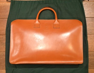 画像1: 未使用品 GLENROYAL グレンロイヤル ブライドルレザーブリーフケース スコットランド製(OXFORD TAN)LIGHT WEIGHT BRIEF CASE