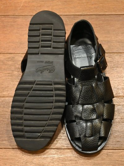 画像3: PARABOOT BEAMS F別注 PACIFIC グレインレザー  グルカサンダル 箱あり  (BLACK/40) 中古