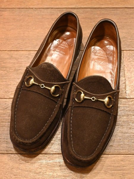 画像1: CARMINA カルミーナ スウェード ビットローファー  (BROWN/UK8) 中古 (1)