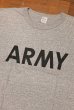 画像2: (クリックポスト185円も可) 80s Champion "US ARMY" Tシャツ アメリカ製 ポリコットン50/50 (杢グレー/M)ビンテージ 中古 (2)