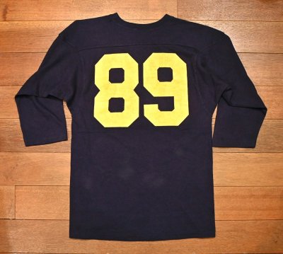 画像3: (クリックポスト185円も可) 80s Champion US NAVY フットボールTシャツ アメリカ製 コットン100 (NAVY/M)ビンテージ トリコタグ