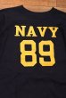 画像3: (クリックポスト185円も可) 80s Champion US NAVY フットボールTシャツ アメリカ製 コットン100 (NAVY/M)ビンテージ トリコタグ (3)