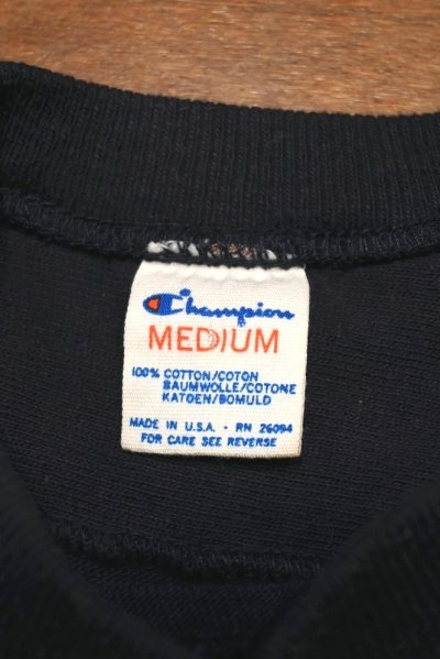 画像2: (クリックポスト185円も可) 80s Champion US NAVY フットボールTシャツ アメリカ製 コットン100 (NAVY/M)ビンテージ トリコタグ
