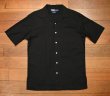 画像1: (クリックポスト185円も可)90s ポロラルフローレン CALDWELL 半袖オープンカラーシャツ(BLACK/S)香港製 ビンテージ (1)