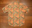 画像7: (クリックポスト185円も可) 80s BANANA REPUBLIC バナナリパブリック フローラル柄 半袖シャツ(Orange/M)ビンテージ (7)