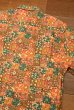 画像8: (クリックポスト185円も可) 80s BANANA REPUBLIC バナナリパブリック フローラル柄 半袖シャツ(Orange/M)ビンテージ (8)