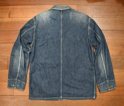 画像3: 00s RRL RALPHLAUREN ダブルアールエル ラルフローレン デニムカバーオールジャケット 日本製(M)ビンテージ 
