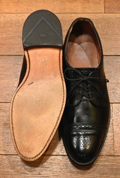 画像3: Allen Edmonds (アレンエドモンズ)  "STRAND"Cap-toe キャップトゥ セミブローグ(BLACK,9 1/2-D)アメリカ製 中古